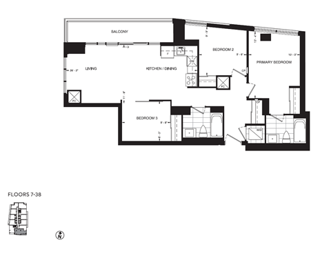 the floor plan of the third floor of the house